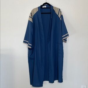 Christian Dior Monsieur Men's Kimono in Blue with Tan Accents